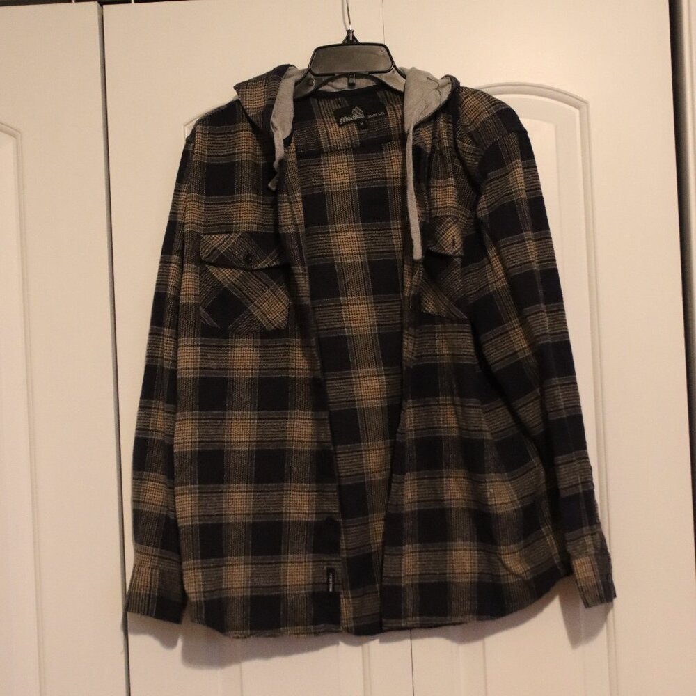 Molokai Surf Co Hooded Flannel Size M